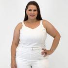 Cropped Formitz Plus Size Listrado Feminino