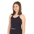 Cropped Infantil Menina Top Juvenil Canelado 10-12-14-16 Lavin Basic 11-A