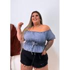 Cropped Jeans Ciganinha Plus Size