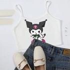 Cropped Kuromi na cor Branca Alça Top