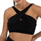 Cropped Labellamafia Malha Involve Preto Feminino