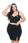 Cropped Laço Paete Canelado Plus Size