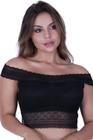 Cropped Maressa com Bojo de Renda sem Aro Feminino