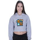 Cropped Moletom Feminino Lilo stitch And Groot