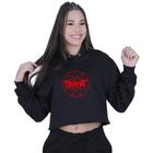 Cropped Moletom Feminino Slipknot World Rock Banda