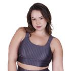 Cropped Plus Size de Academia Fitness 3D Top Alça Sustentação - TOP NICOLE PLUS - BY TINA MODAS