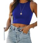 Cropped Regata Feminino Com Costura Embutida Top Regatinha Tecido Suplex