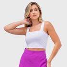 Cropped Suplex Alça Grossa Feminino Elasticidade Adaptavel ao Corpo