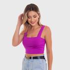 Cropped Suplex Alça Grossa Feminino Elasticidade Adaptavel ao Corpo