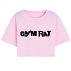 Cropped T Shirt Curto Feminino Casual Algodão GYM RAT