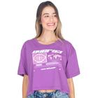 Cropped T-Shirt Feminina Algodão Com Estampa Manga Curta