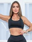 Cropped Top Feminino Esportivo Com Bojo Removível para Academia e Treinos