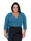 Cropped Transpassado Com Amarração Plus Size