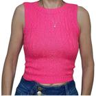 Cropped Tricô Regata Blusa Modal