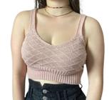 Cropped Tricot Modal Escama em Tricot / Blusa Feminina Escama Trico / Blusinha Cropped Trico