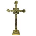 Crucifixo Bronze Mesa Altar Cristo 34,5 Cm - Sacredstore