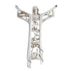 Crucifixo Cristo resuccitado cruz parede decorativo resina