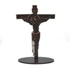 Crucifixo Cruz Inri De Mesa Estilizado em MDF 30 cm