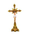 Crucifixo De Mesa Jesus Cristo 41cm - Enfeite Decorativo Resina