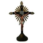 Crucifixo de Mesa Jesus Cristo Borracha Inquebrável 57 cm