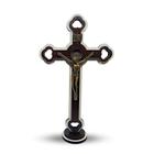 Crucifixo De Mesa Para Altar 20cm Madeira Cristo Metal Lindo