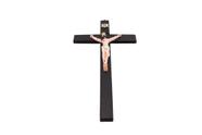 Crucifixo De Parede Madeira Marrom E Resina 33 Cm