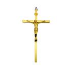 Crucifixo de Parede Metal Dourado 21 Cm