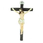 Cruz Jesus Cristo Pequena 22,5cm Resina Pintada
