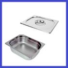 Cuba Com Tampa Gn Para Buffet Inox 1/2 100mm