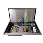 Cuba cozinha gourmet aço inox 304 preta moderna com tampa - STILLUS HOME