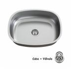 Cuba Cozinha Gourmet Pia Aço Inox 41x32cm Prof. 11cm valvula