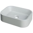 Cuba de Apoio Retangular Para Banheiro Lavabo C01 BR37W Cinza Matte Fosca - Lyam - Lyam Decor