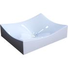 Cuba de Apoio Retangular Para Banheiro Lavabo C01 ML44W Branco - Lyam Decor