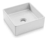 Cuba De Banheiro Quadrada Apoio Porcelana 30X30Cm Branca