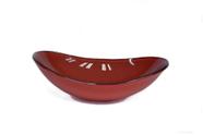 Cuba De Vidro Oval 55Cm Vermelho Cereja