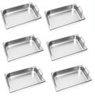 CUBA GASTRONOMICA GN 1/1 X 65mm AÇO INOX COM ALÇAS KIT C/ 06 UNIDADES - ORCIL