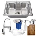 Cuba Gourmet 60x42 Inox304 + Kit Completo E Torneira Cromada - Stillus Home