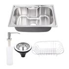 CUBA INOX PIA COZINHA GOURMET EMBUTIR OU SOBREPOR COM ESCORREDOR 50 x 40 - Dekor