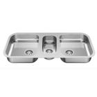 Cuba Inox Pia GhelPlus  95x40x15cm Nº 3 Tripla