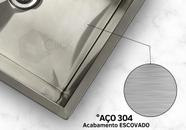 Cuba Inox Quadrada 50x40 Scotch Brite Americana De Embutir + Escorredor - AJL STORE