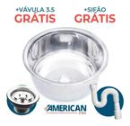 Cuba Inox Redonda American 40 Cm Alto Brilho Com Válvula - American steel