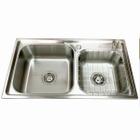 Cuba Pia Cozinha Gourmet Dupla Inox 304 Escovado 78x43cm