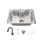 Cuba Pia Gourmet Em Aço Inox 304 e Torneira Clean Preta - DECORPLACE