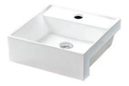 Cuba / Pia Para Banheiro Louça Semi Encaixe Porcelana Extra Branca Lavabo - CLV30