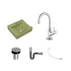 Cuba Q44 C/Torneira+Válvula Click 7/8+Sifão Crom+Flexível