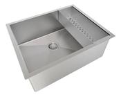 Cuba Quadrada C/ Escorredor Inox Fosca C/ Válvula 50x40