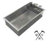 Cuba Quadrada De Inox 70x40 C/ Escorredor Para Cozinha