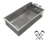 Cuba Quadrada Embutir C/ Escorredor Açoinox 70x40 C/ Valvula