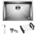 Cuba Quadrada Inox 304 Cozinha Pia Embutir Sobrepor Gourmet 60x40 Premium com Acessórios