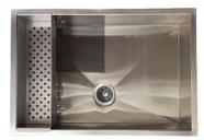 Cuba Quadrada Inox Com Válvula 60 X40 Cozinha Gourmet Luxo linda com escorredor